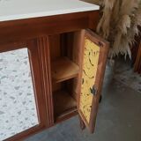 Vintage compass foot buffet