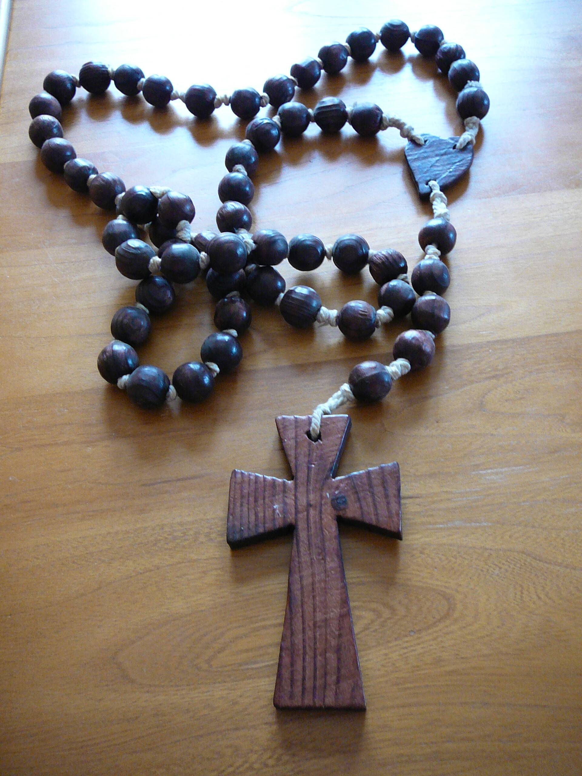large wooden rosary