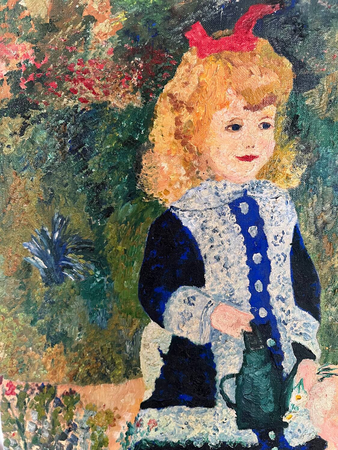 Oil on canvas The Girl with the Watering Can