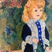 Huile sur toile la fille à l’arrosoir