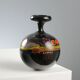 Vintage Verzolini ceramic vase with colourful decoration, Italy, 1970s.