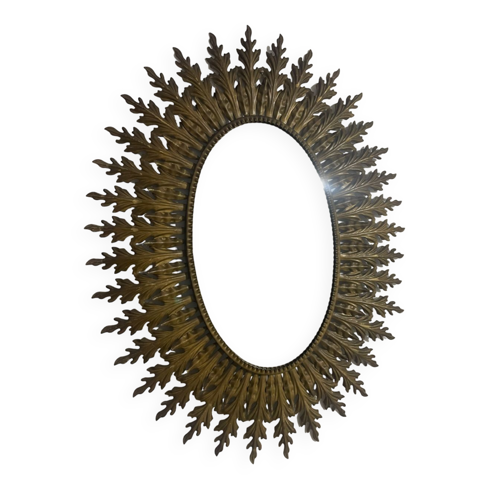 Huge Wrought Iron Sun Mirror 50s