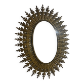 Huge Wrought Iron Sun Mirror 50s