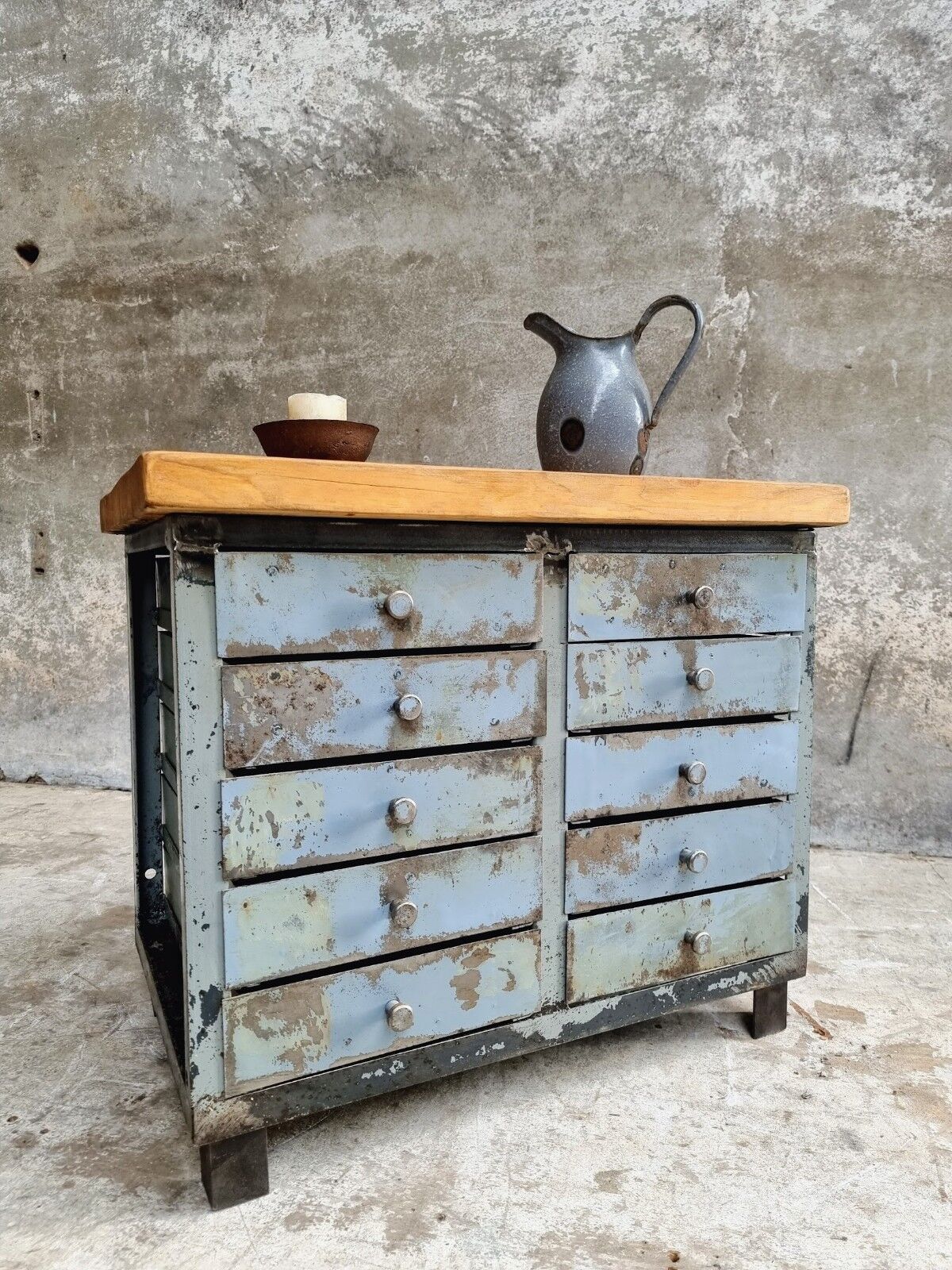 Industrial chest of drawers steel TV sideboard