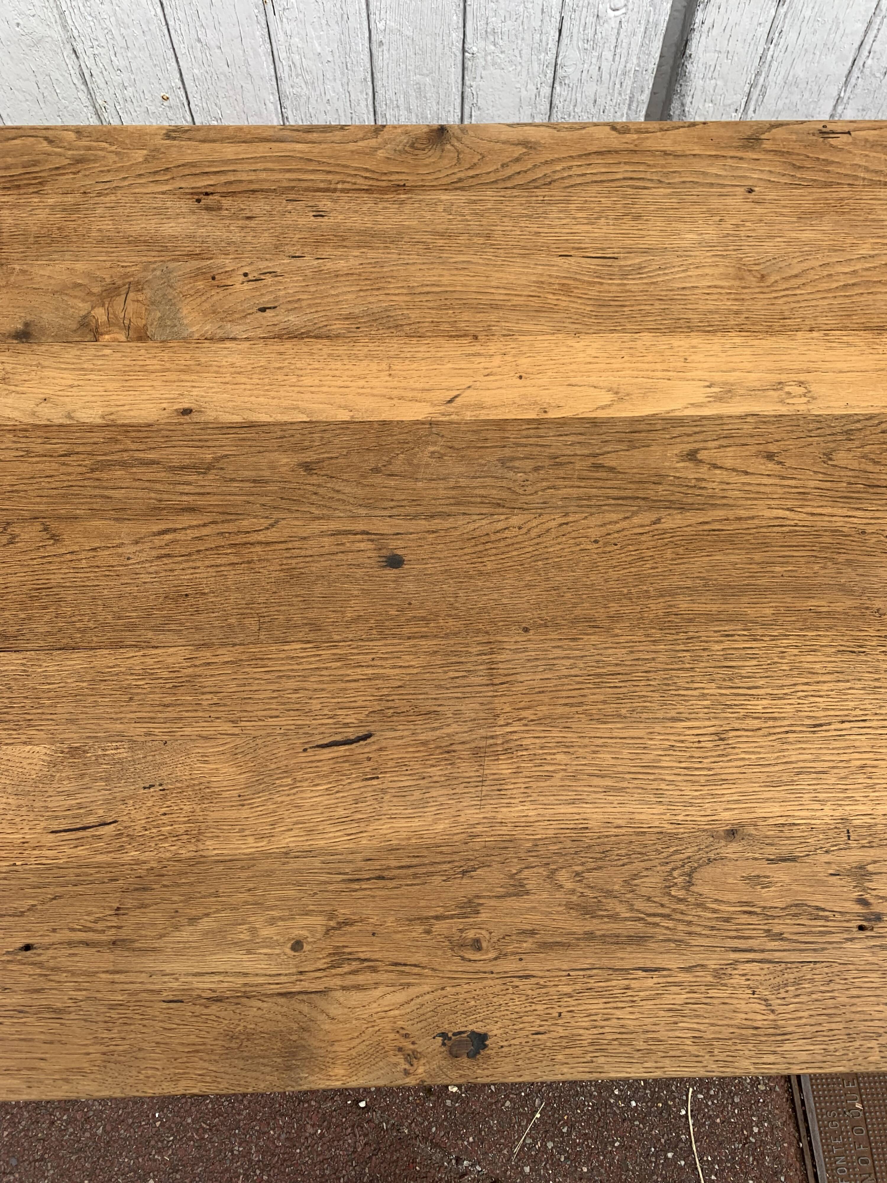 Farmhouse table 1 oak drawer