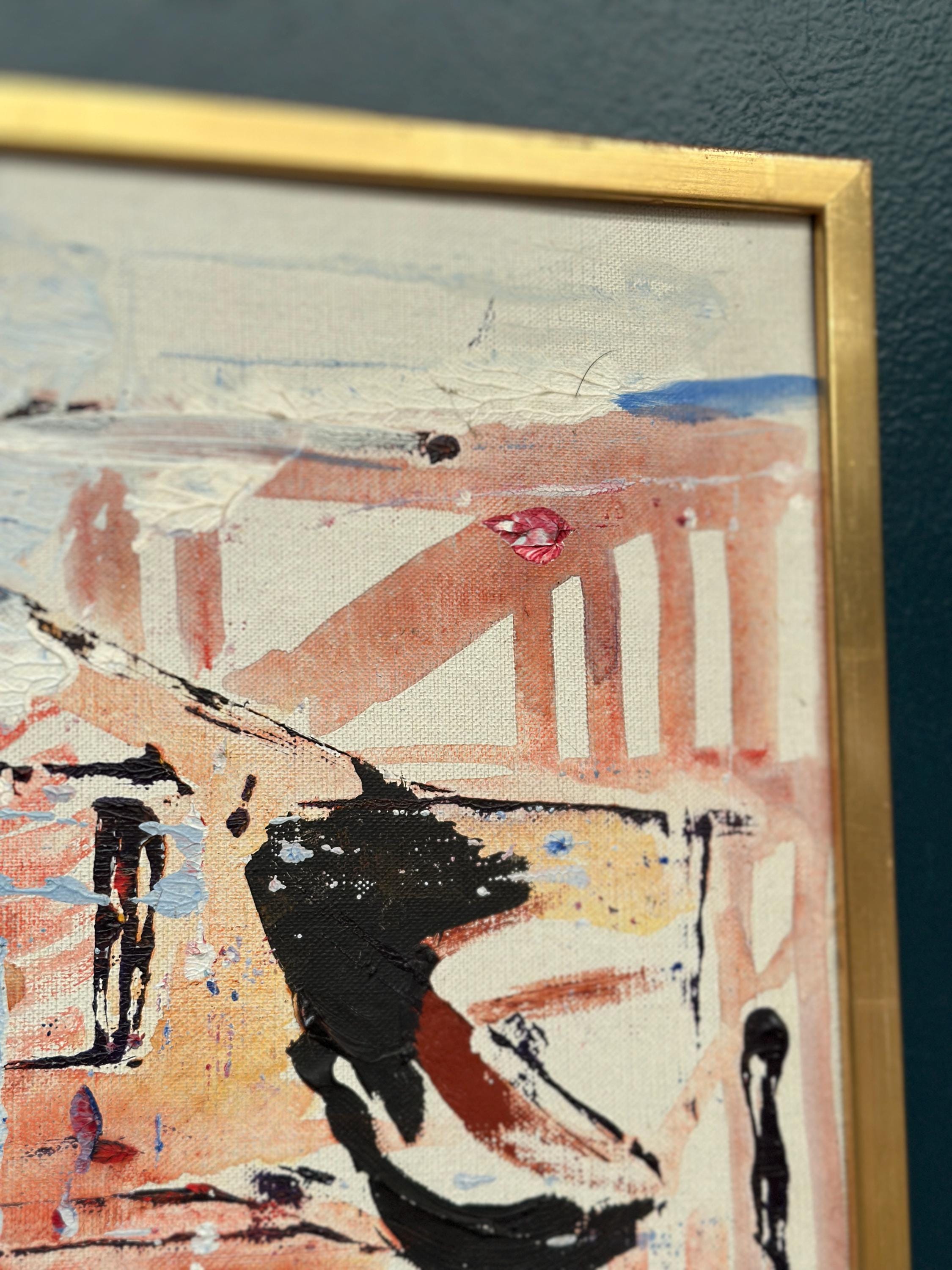Swedish Oil on Canvas – “Composition” by Tore Hultcrantz