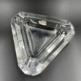 Triangular ashtray in val saint Lambert crystal