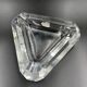 Triangular ashtray in val saint Lambert crystal