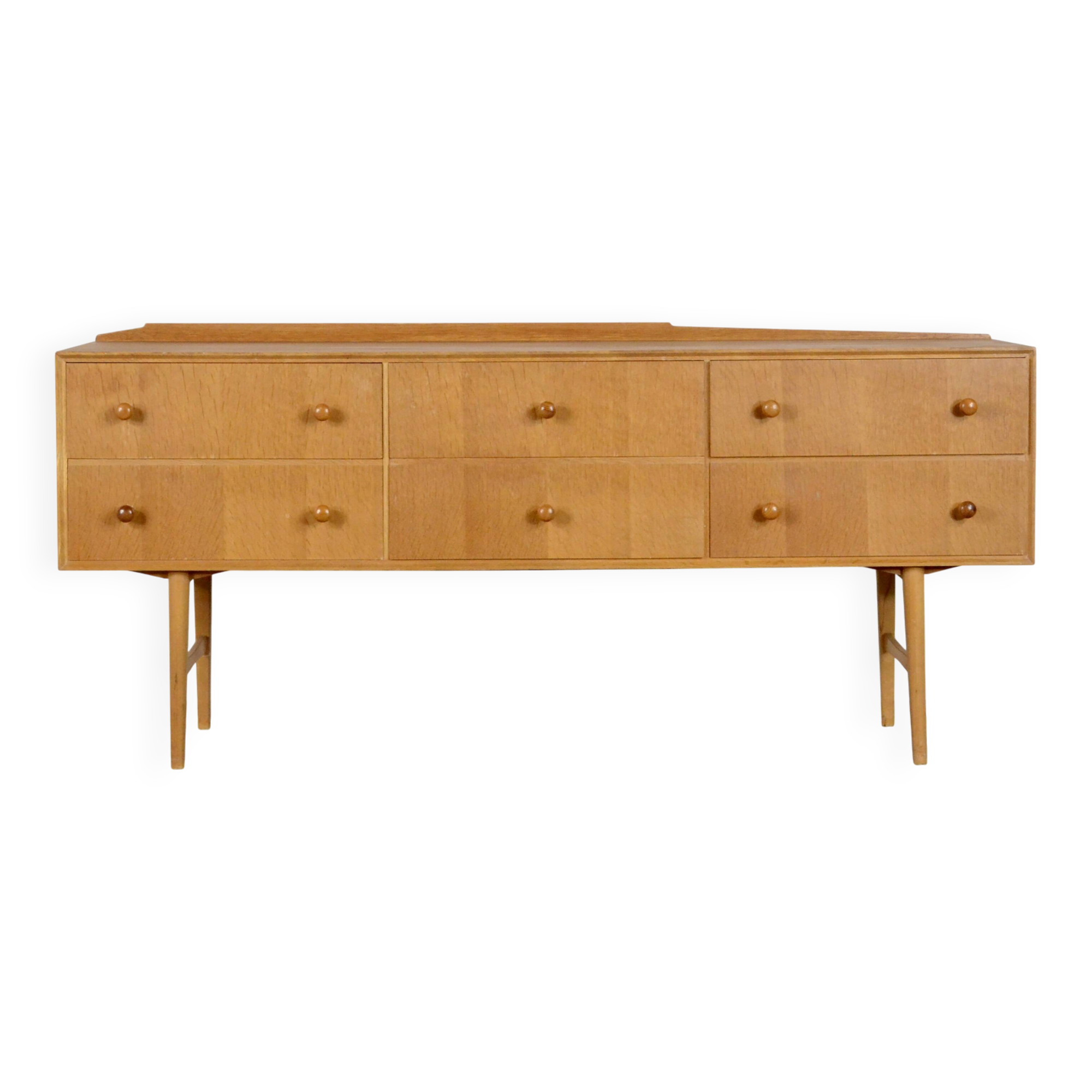 Midcentury Meredew Sideboard / Chest Of Drawers In Oak. Vintage Modern / Re