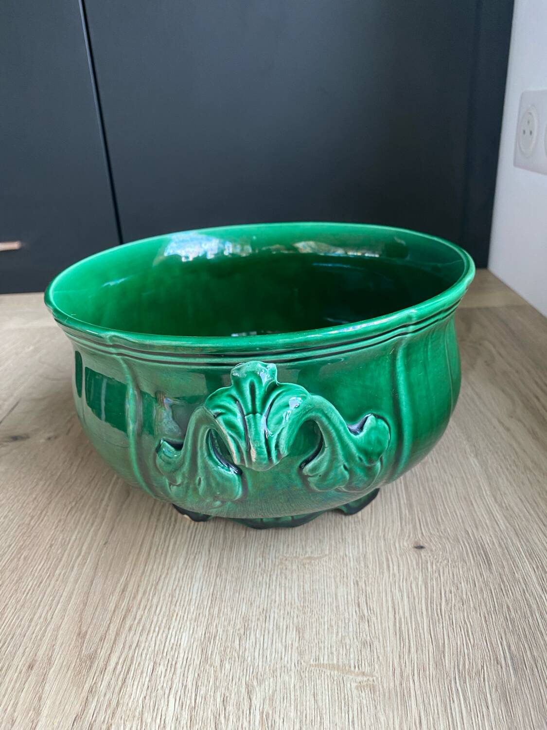 green earthenware soup tureen