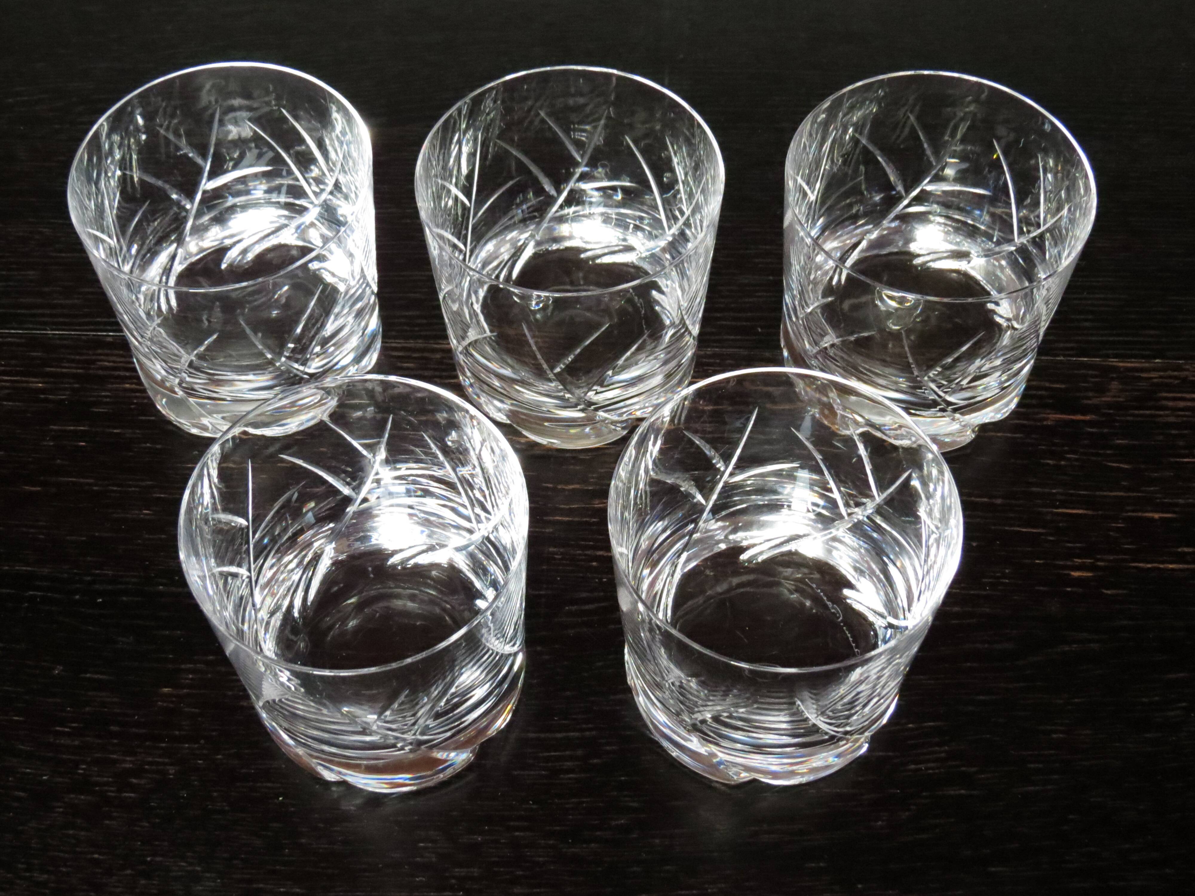Daum crystal whiskey glasses