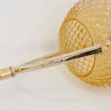 Hanging lamp brass and glass