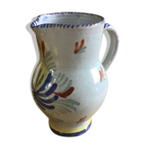 Pichet en faïence décor bleu