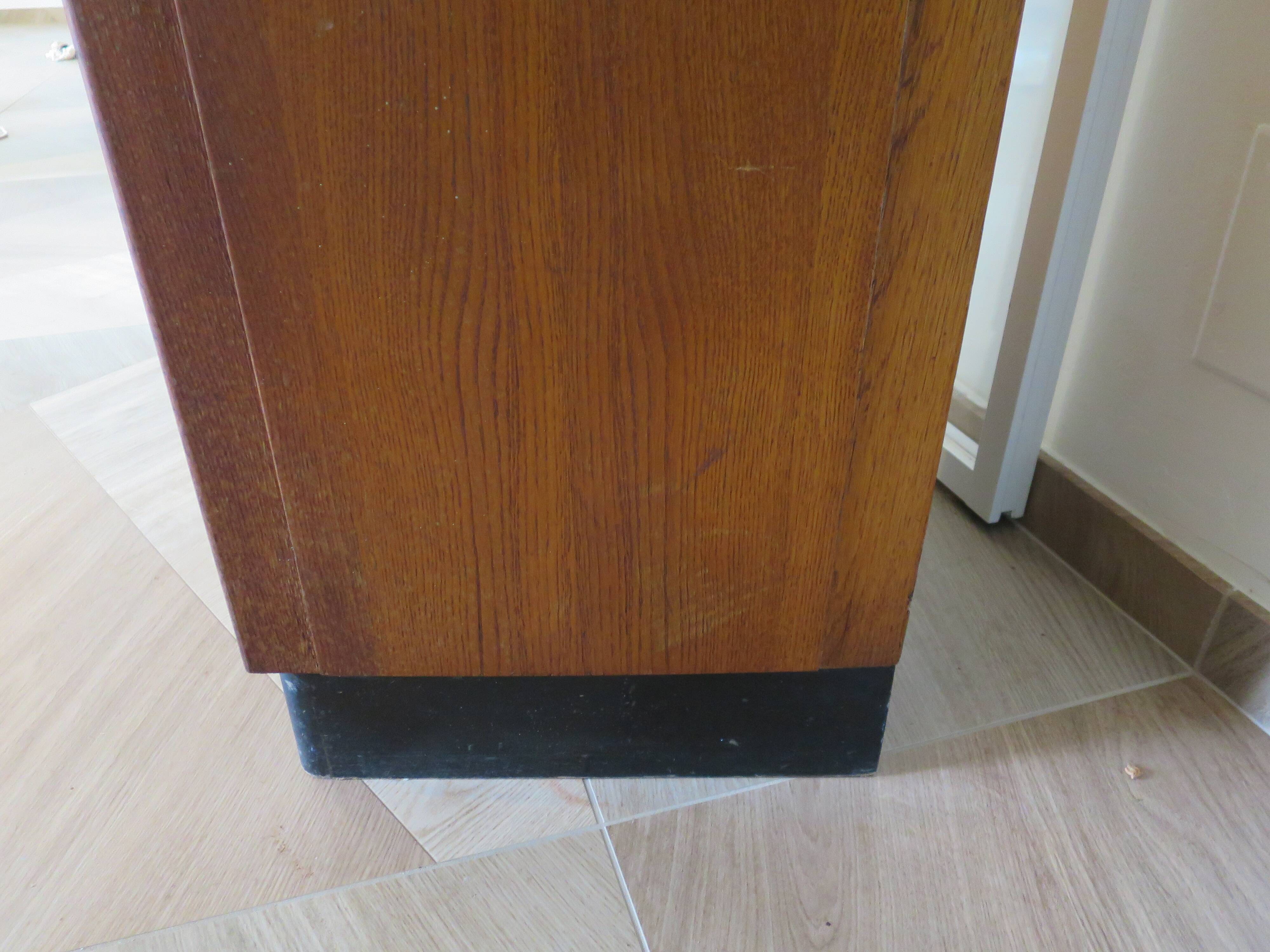 Burwood oak curtain file cabinet, 1960s