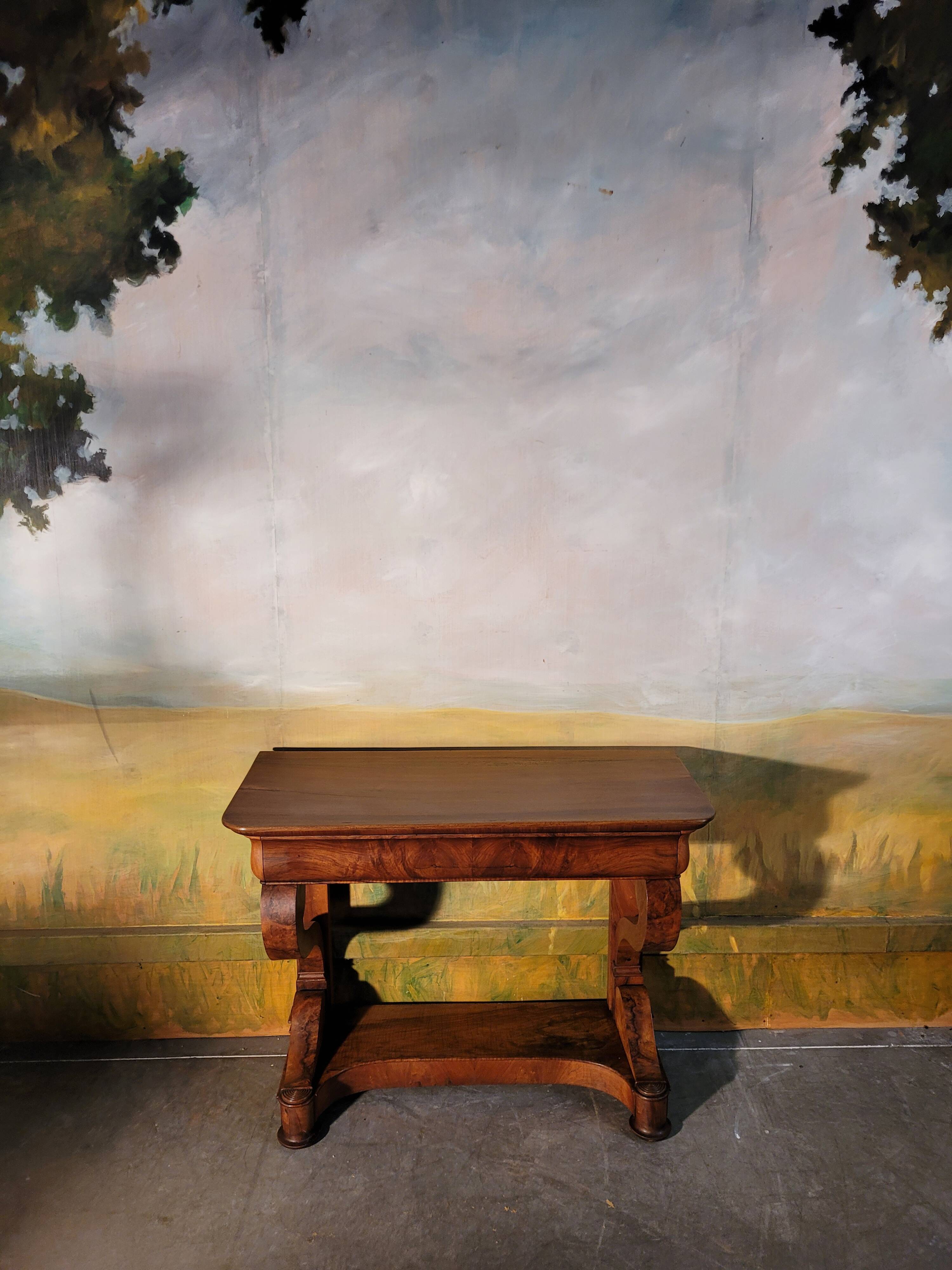 Restoration period mahogany console