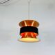 Danish copper hanging lamp, 1960s