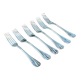 Series of 6 Christofle dessert forks model silver metal pearl