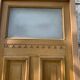 Art Deco passage door in patinated fir, 20th century