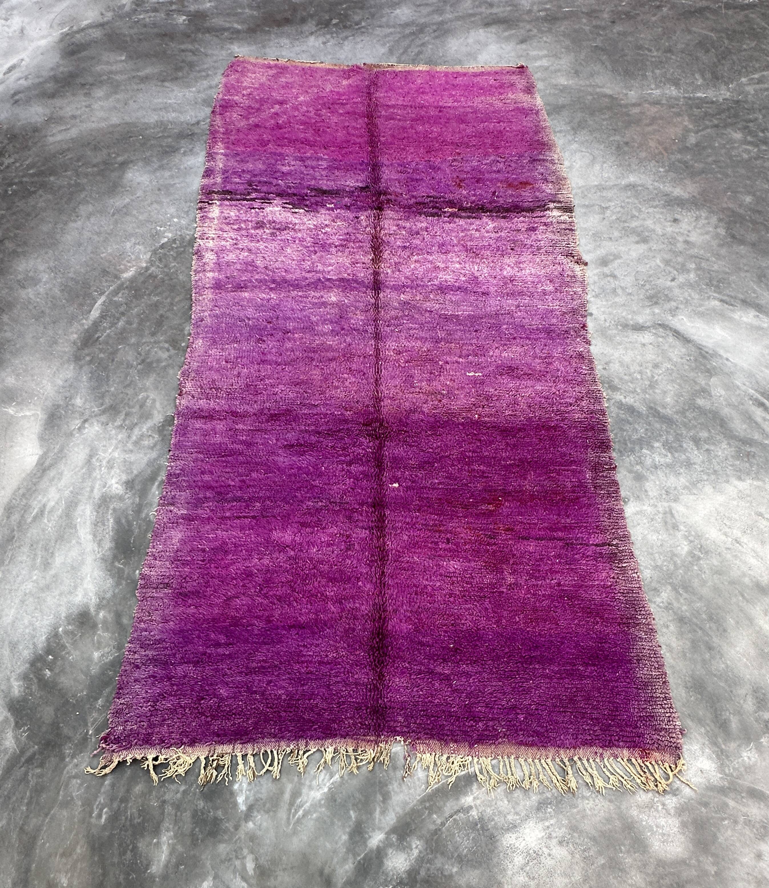 Moroccan purple carpet - 182 x 366 cm