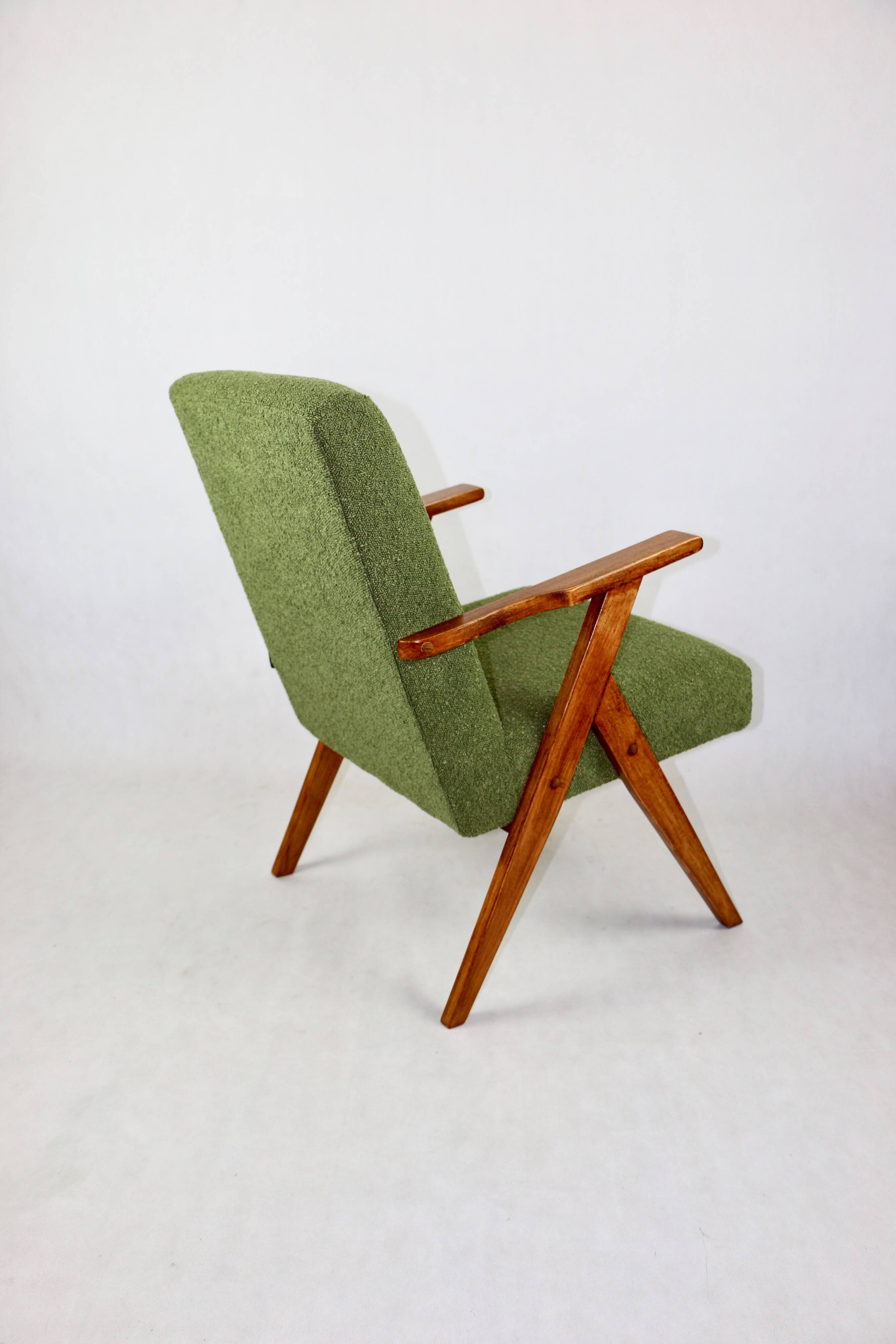 Armchair chair like Puchała armchair boucle green - 2 pieces available