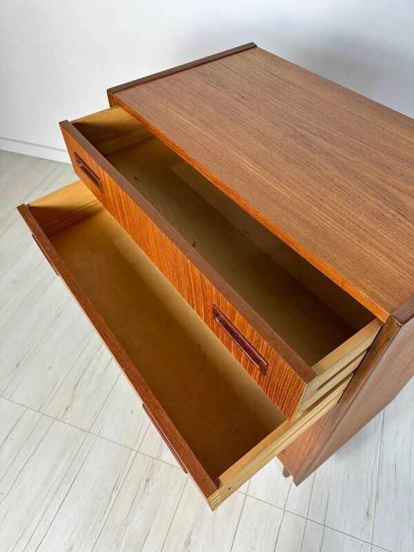 Commode danoise minimaliste vintage en teck, style milieu du siècle, années 1960
