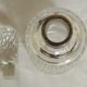 Cut crystal whisky carafe with stopper, Baccarat style.
