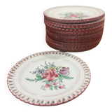 Lot 18 Dessert plates Luneville Réverbère