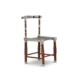 Chair decorated with hammered metal, 20th century