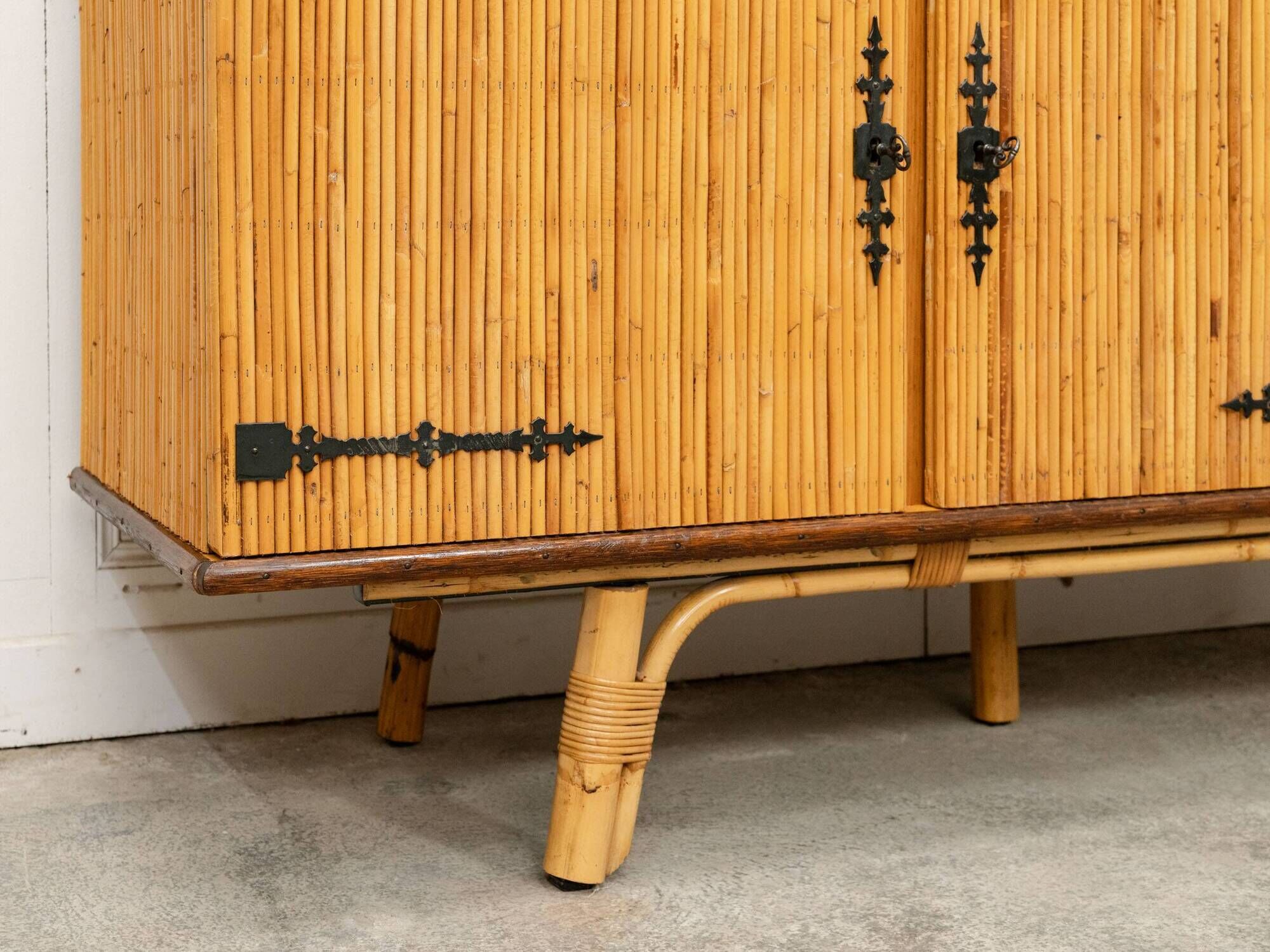 Audoux Minet rattan enfilade