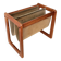 Vildbjerg magazine rack, Danish Mid Century Modern magazine rack in teak and suede