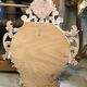 Mirror style baroque oval sculpture wood blown gold leaf