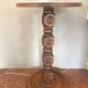 Mid century turned wood side table
