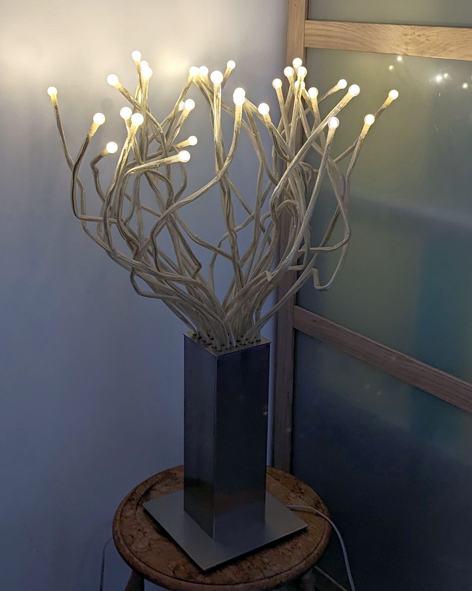 IKEA Stranne lamp - stainless steel & plastic tree 80's 90's - Octopus medusa lamp