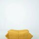 Togo Chair and Pouf Set in Yellow Tweed