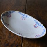Red and blue Art Deco plate Clotilde HBCM