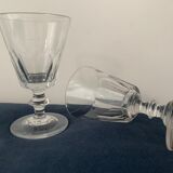 Suite of 5 old Baccarat walking glasses in crystal and glass