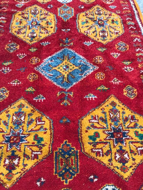 Berber tribal Moroccan former carpet 111x166cm