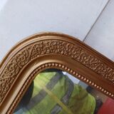 19th century wood and gilded stucco mirror