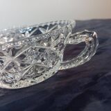 7 luminous crystal bowls, for dessert, fruit salads, vintage