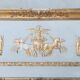 Trumeau miroir Empire en bois et stuc