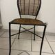 Lot de 4 Chaises en Fer Forgé et Rotin