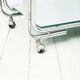 Tubular dessert trolley in chrome, glass and mirror, Italy, 1970s.