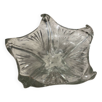 Crystal dish signed Daume