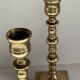 Pair of brass candle holders made in England