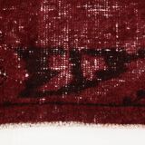 3x11 Shade Of Wine Red Handmade Turkish Vintage Runner Rug