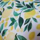Lampe vintage en céramique blanche avec abat-jour citron, sur mesure