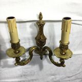 Paire d’appliques bronze 2 lumières