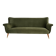 Vintage 1960s olive green velvet canapé – faithful replica, entirely