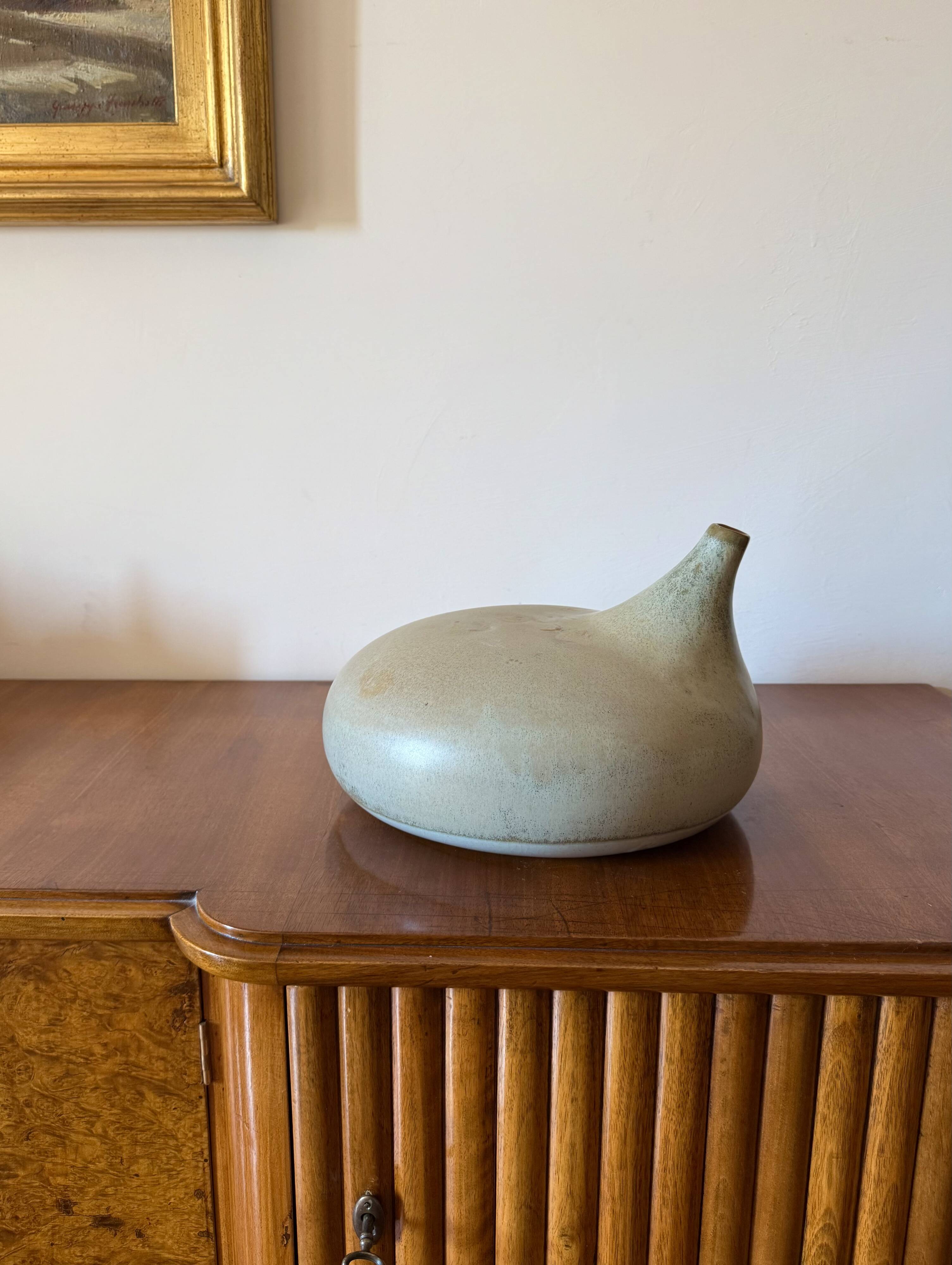 Mid-century organic modern gres vase, Franco Bucci Italy ca. 1970