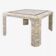 Table basse années 70-80 en marqueterie de pierre et laiton